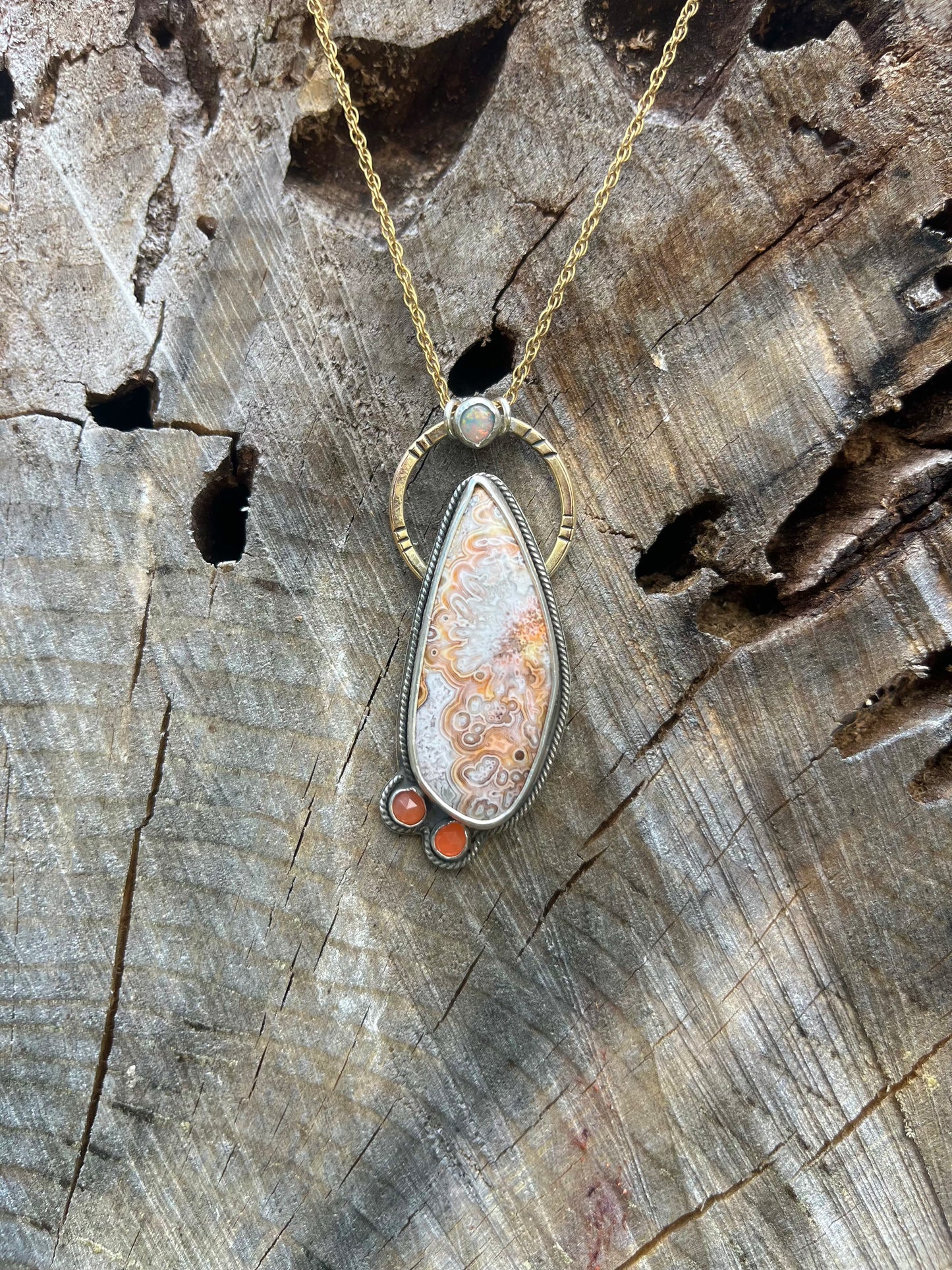 Crazy Lace Agate Necklace