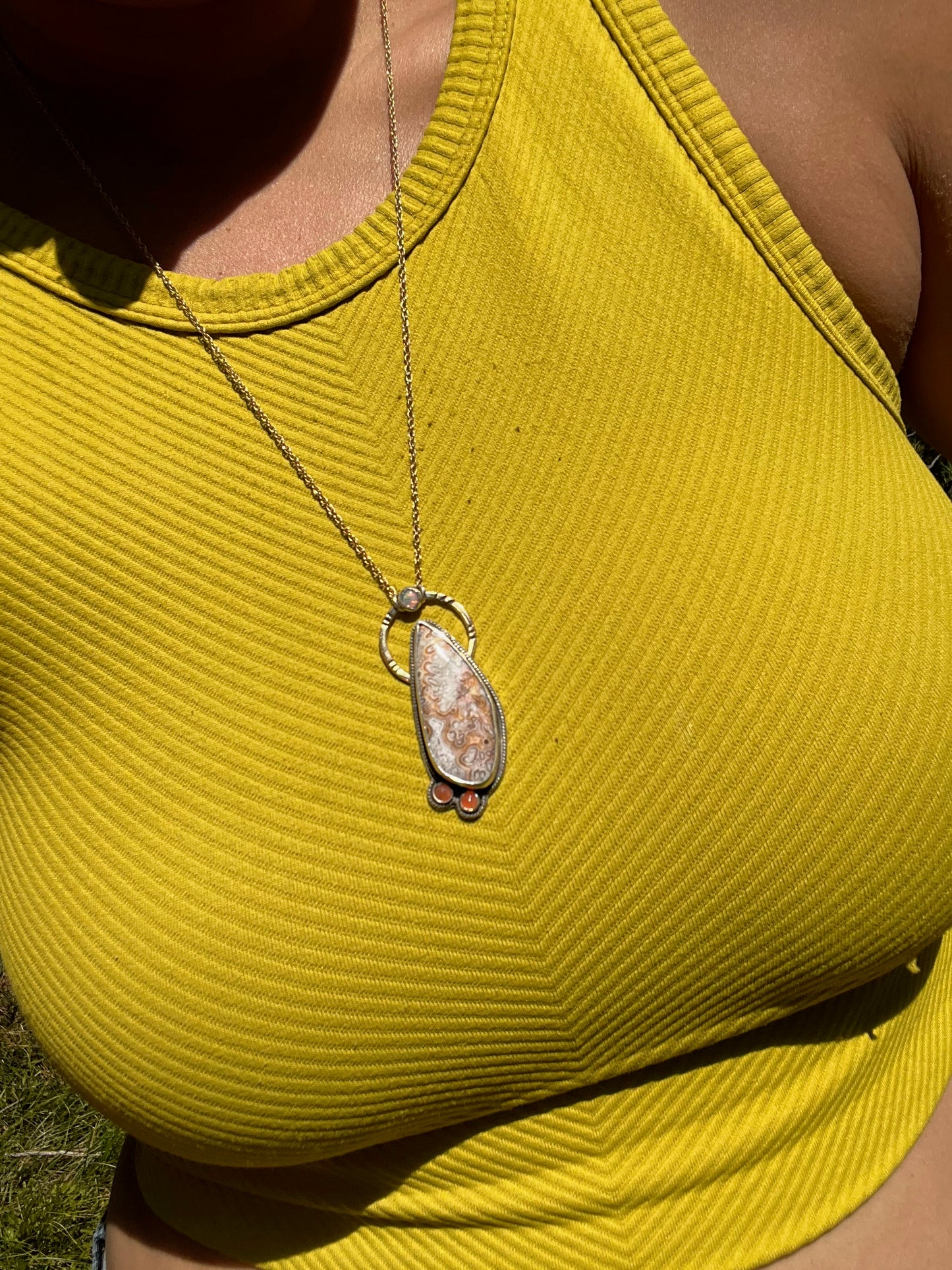 Crazy Lace Agate Necklace